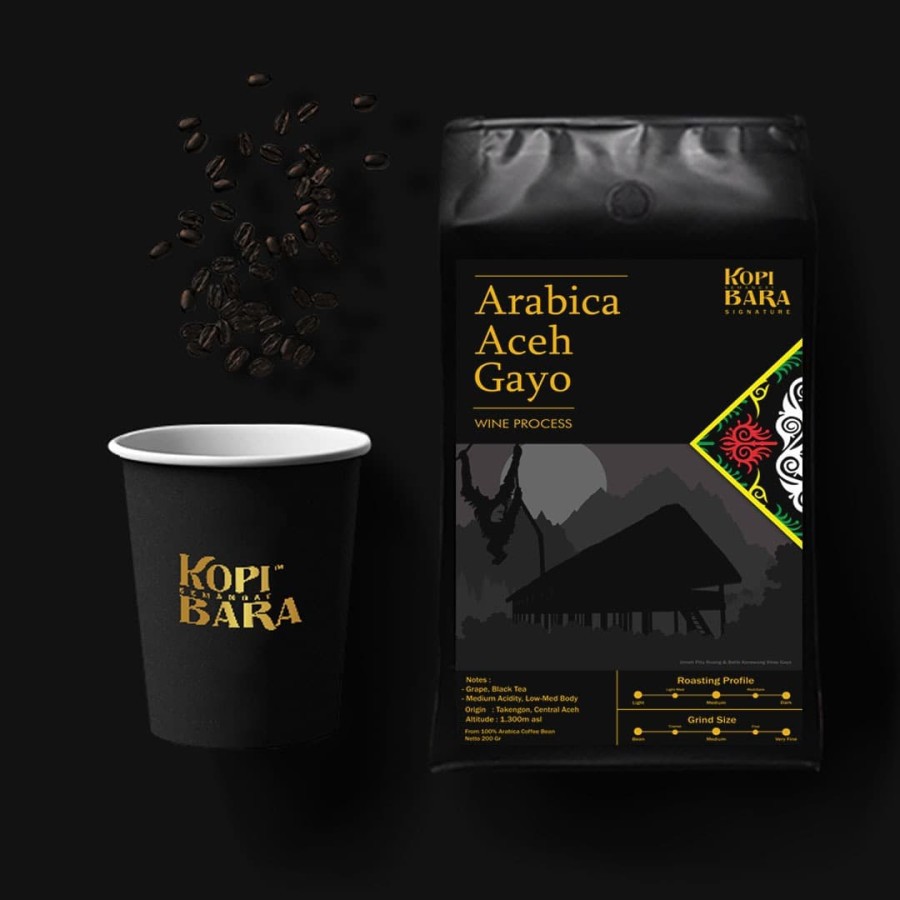 

Kopi Arabica Aceh Gayo Wine Proses 200 gr - Kopi Bara