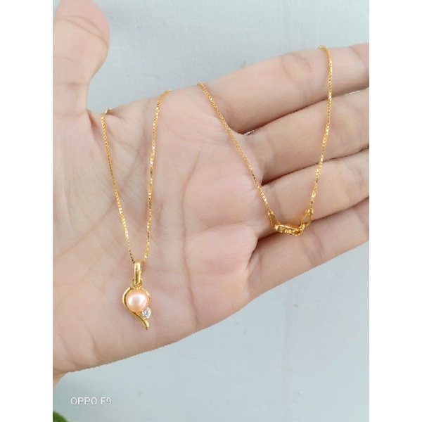kalung perak asli 925 di lapisi emas 22karat