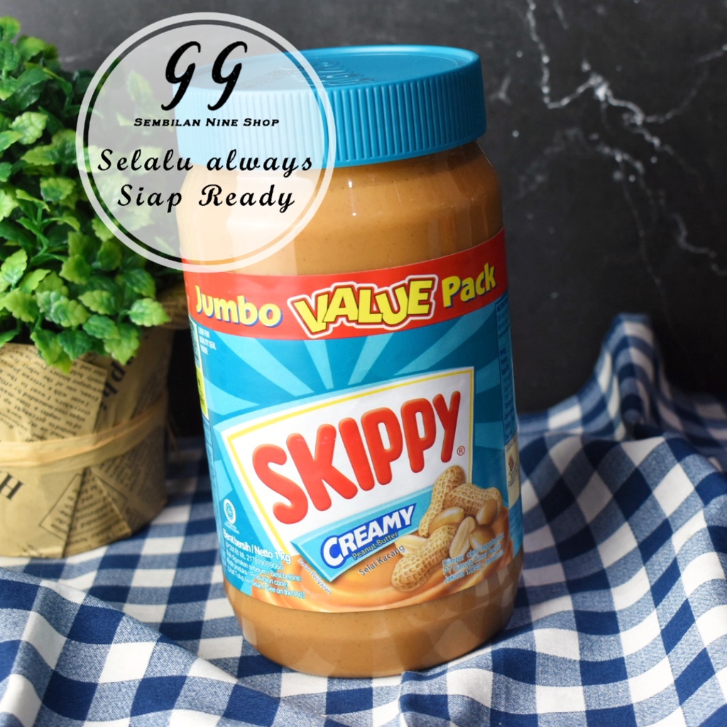 

Skippy CREAMY JUMBO 1 KG Peanut Butter Selai Kacang Value Pack Halal