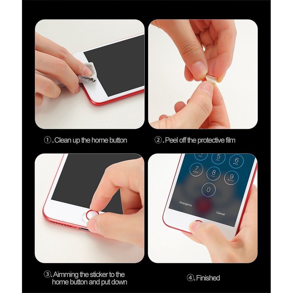 Tombol Home Logam Sidik Jari Untuk iPhone 5S / SE / 6 / 6s plus / 7/7 plus / iPad Air / Pro / Mini S