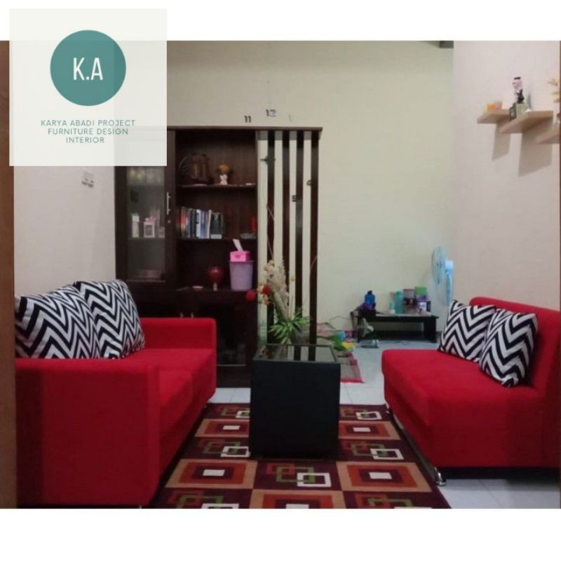 Sofa Minimalis 2 Seater set meja kursi sofa minimalis