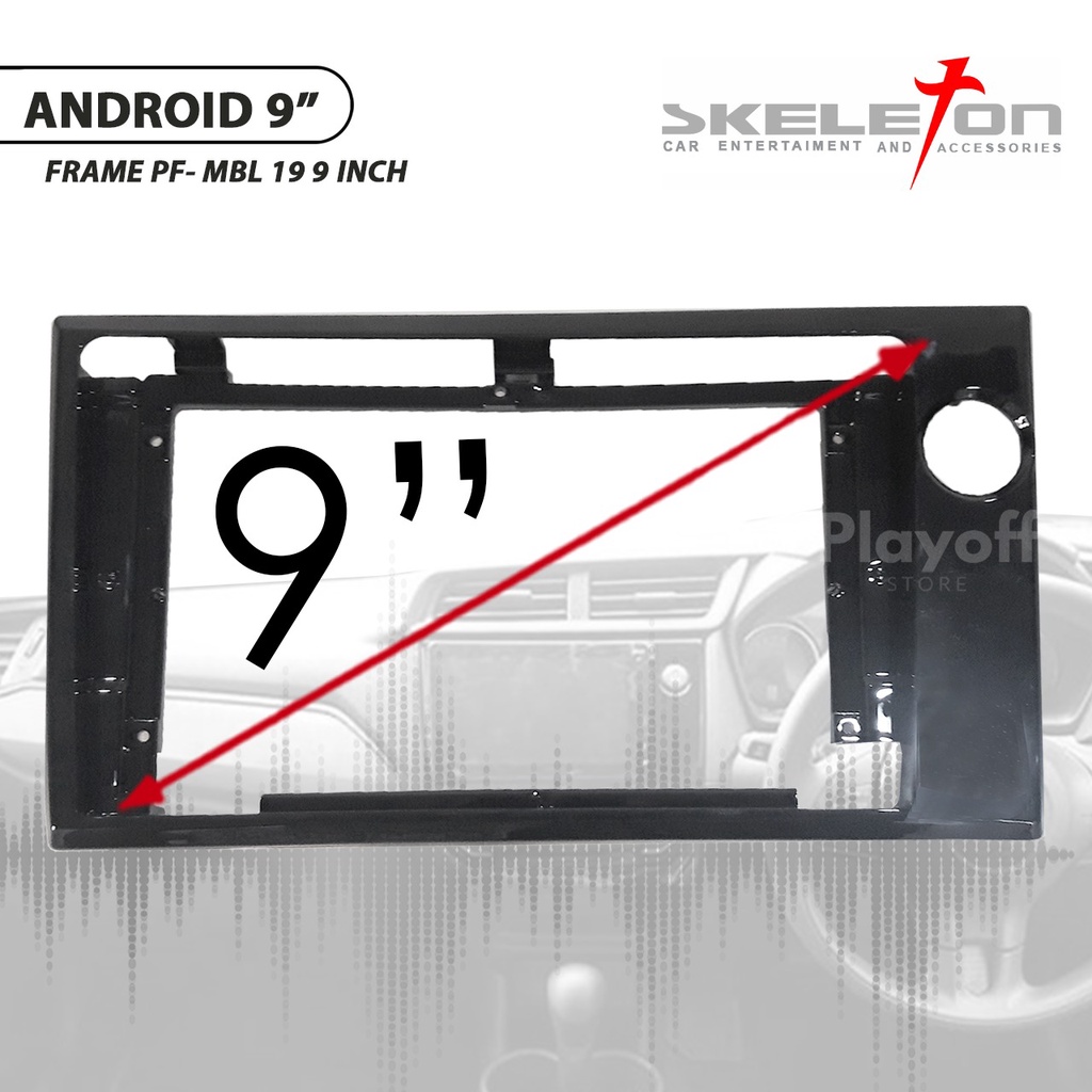 Frame Head Unit Mobilio Android 9 Inch Skeleton