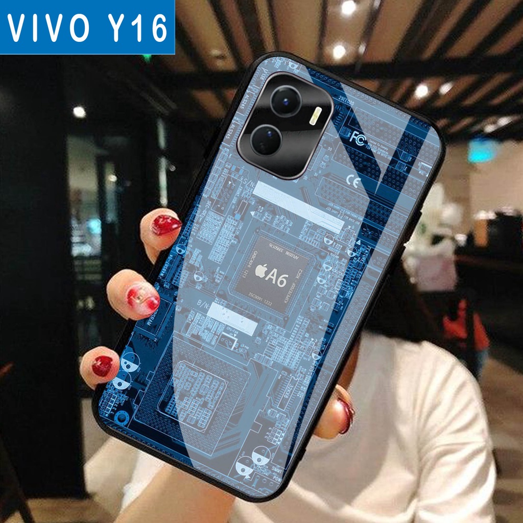 (S16) SoftCase Glass VIVO Y16 - casing Terbaru handphone - VIVO Y16  - pelindung handphone - VIVO Y1