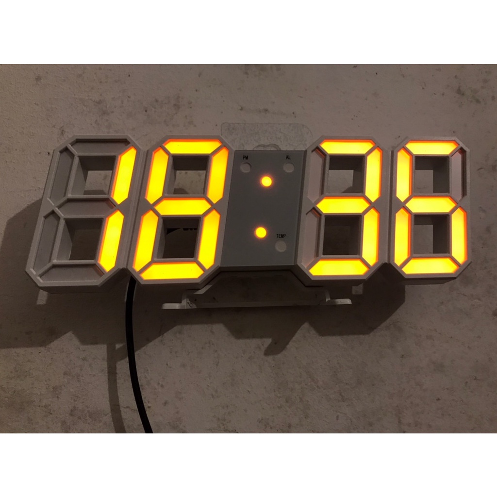 100% Ori Jam Dinding Digital Led/Jam Meja-Alarm-Suhu/Jam 3d Besar Modern