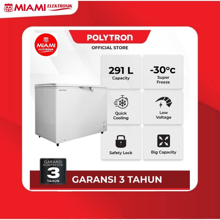 POLYTRON PCF 318 Chest Freezer 300 Liter