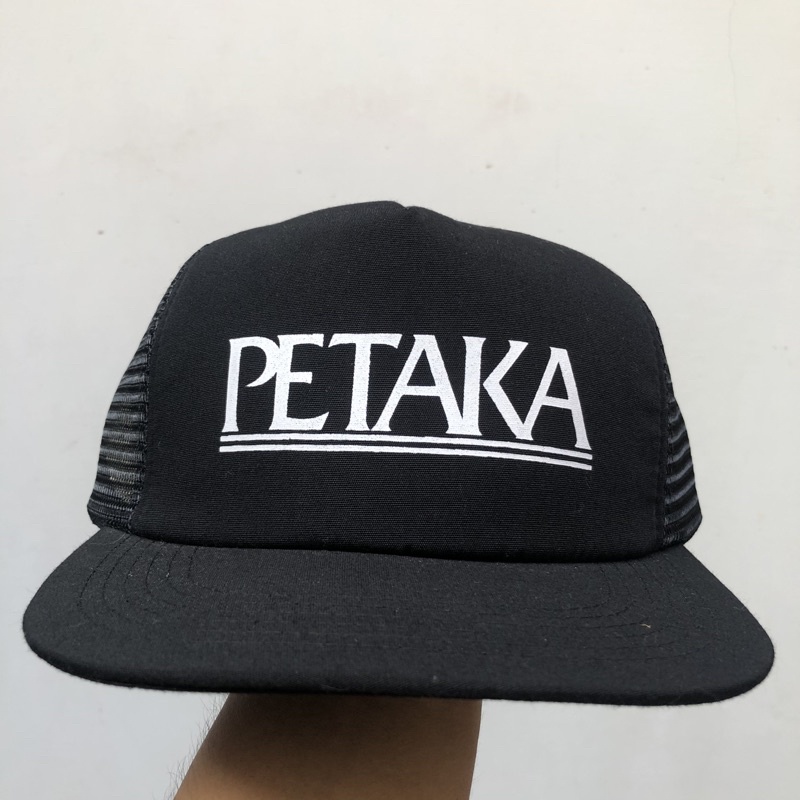 Topi jaring band PETAKA / Trucker hat band / Topi punk hardcore / Topi pria