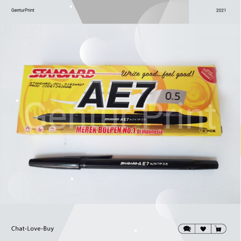 

Pulpen STANDARD AE7-0.5-Warna Hitam