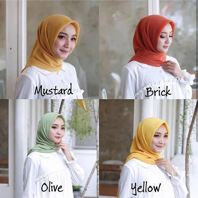 [PROMO] Jilbab BASIC Segiempat Double Hycon BELLA SQUARE PART 1