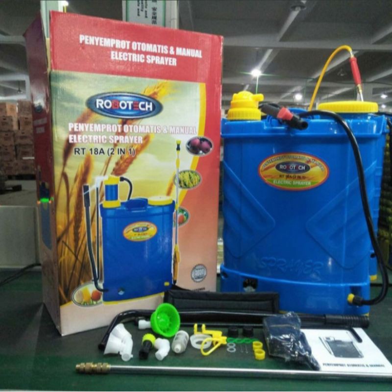Mesin Semprot Hama 2in1 18L ROBOTECH × Sprayer Elektrik & Manual