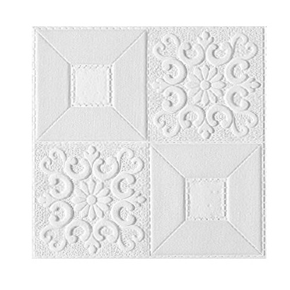 【WR】Wallpaper Dingding 3D Foam Motif Batu Bata Dekorasi Dinding Kamar Murah-white