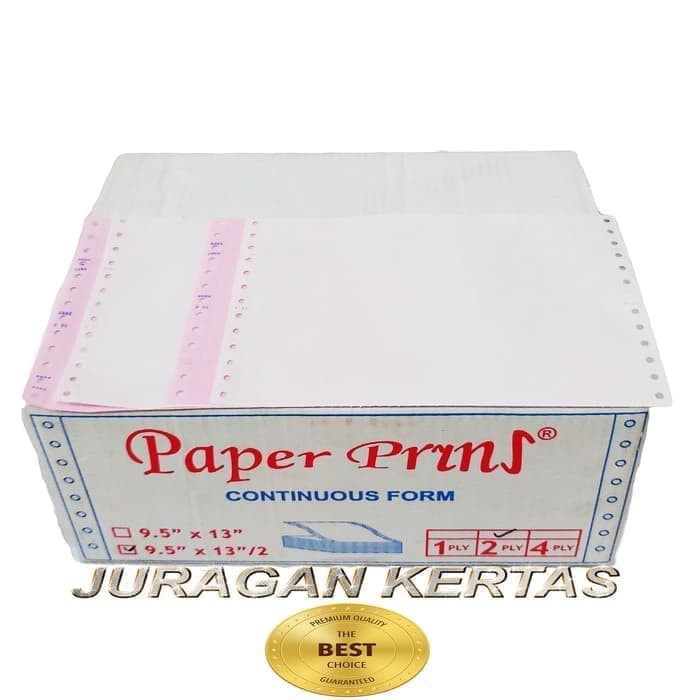 

CONTINUOUS FORM 9,5 X 13/2 2PLY PAPERPRYNS (PRS - BAGI 2)