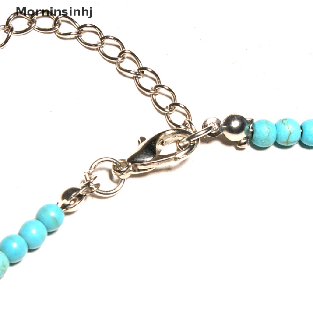 Mornin Kalung Choker Bohemia Wanita Desain Bintang Lautkerang Hias Manikmanik Turquoise