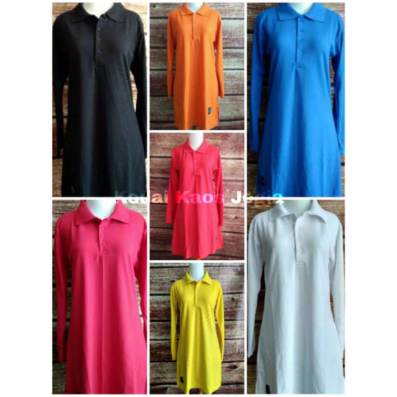 Kaos Kerah Polo Lacoste Lengan Panjang Muslimah Busui Kaos Kerah Polo Lacoste Lengan Panjang Muslimah Busui