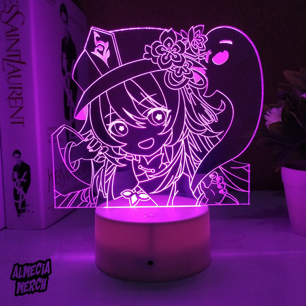 Selalu_Juara Lampu Tidur Led Genshin Impact / Night Lamp Acrylic Hu Tao / Xiao / Lampu Tidur Akrilik