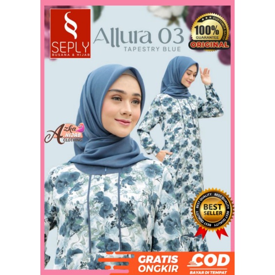 GAMIS SEPLY BRANDED ORIGINAL TERBARU ALLURA 03 / BAJU GAMIS TERBARU 2022 / GAMIS SIMPLE ELEGAN / GAM
