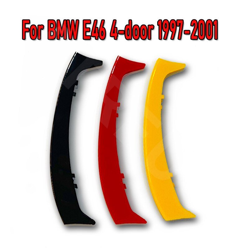 3 Pcs Strip Trim Grill Mobil Balap BMW E46 Copue 3 Series Touring Compact 1997-2004 Bahan ABS