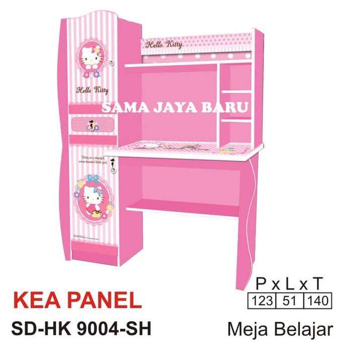 Meja Belajar Kea Panel - Hello Kitty 9004 Jesikaya