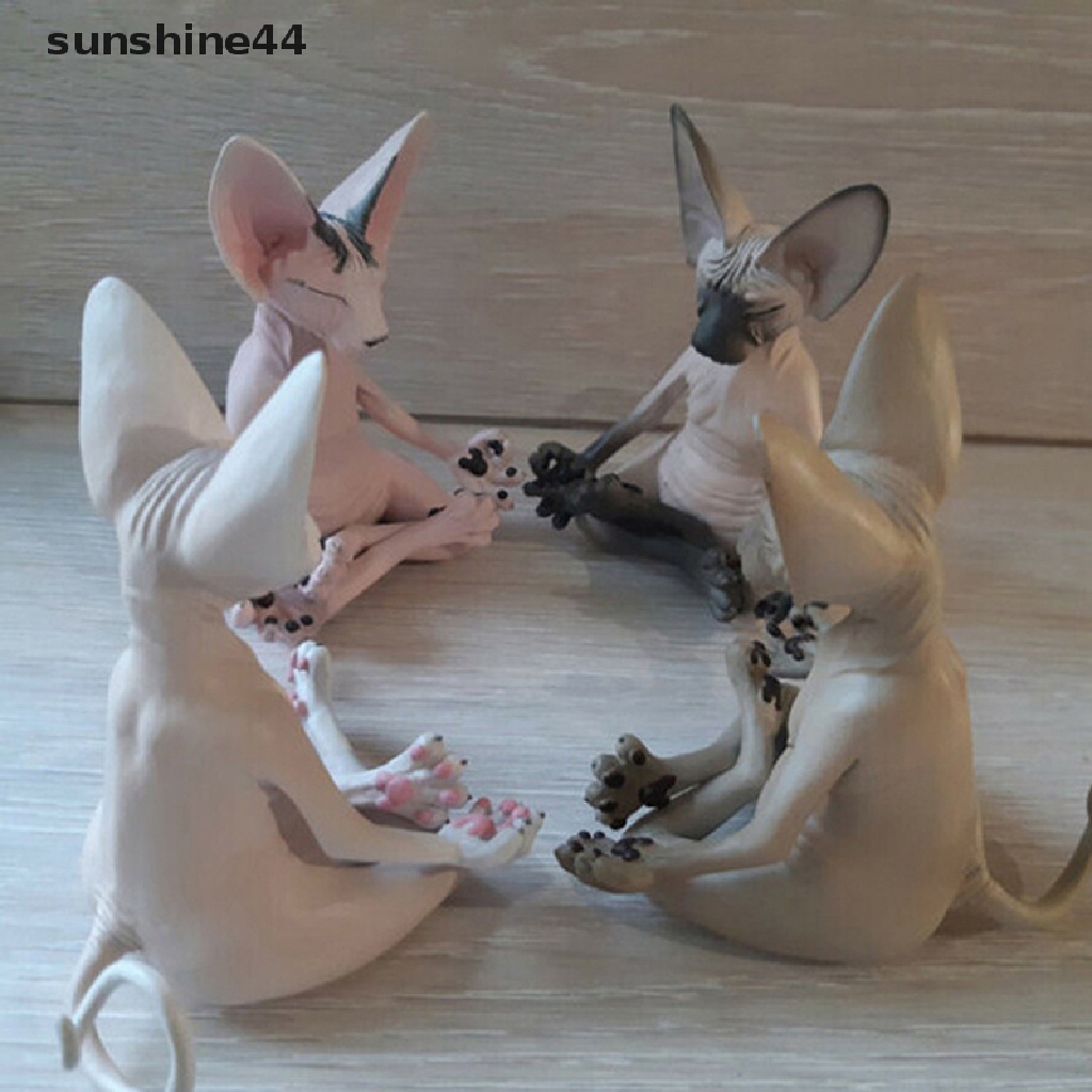 Sunshine Miniatur Kucing Meditasi Ukuran 13CM Untuk Dekorasi Meja