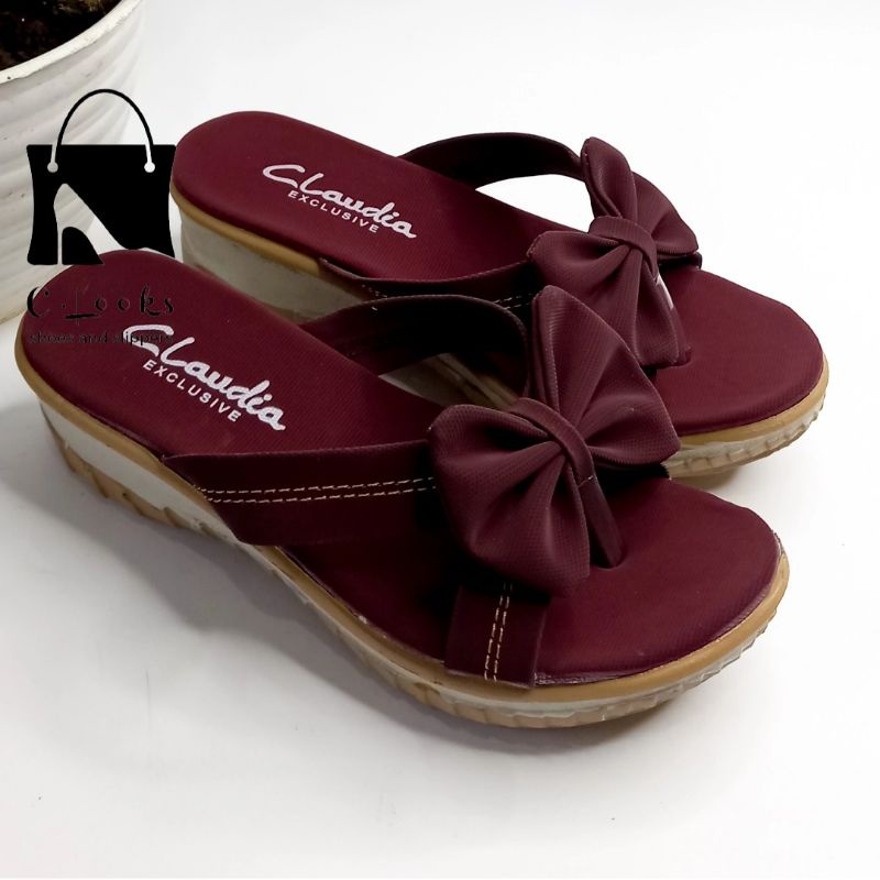 Sandal Anak Perempuan Claudia Pita Jepit Wedges | size 26-35