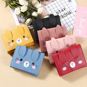 DOMPET LIPAT WANITA KARAKTER KELINCI IMUT DOMPET KARTU IMPORT