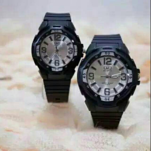 Jam Tangan Couple/Pria/Wanita Q&amp;Q Angka Strap Rubber