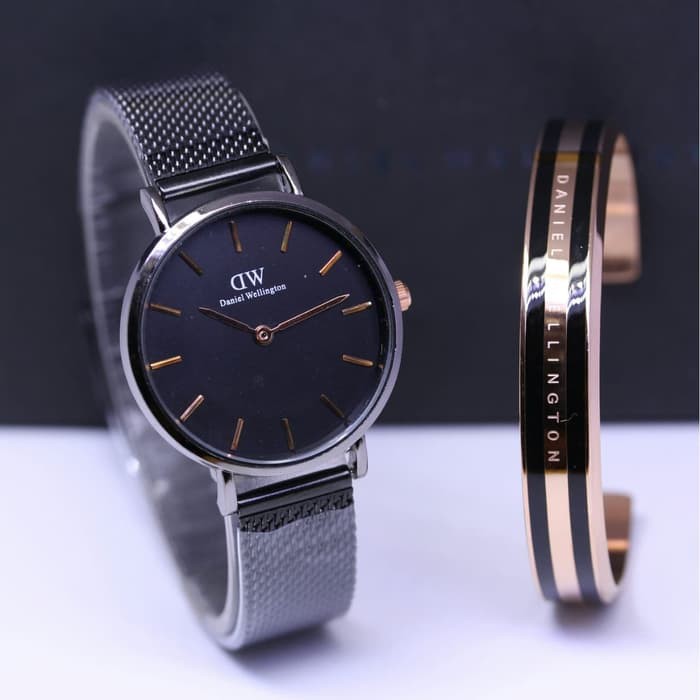 Jam Tangan Wanita Fashion Original Dw Classic Rantai Pasir+ Gelang Preloved