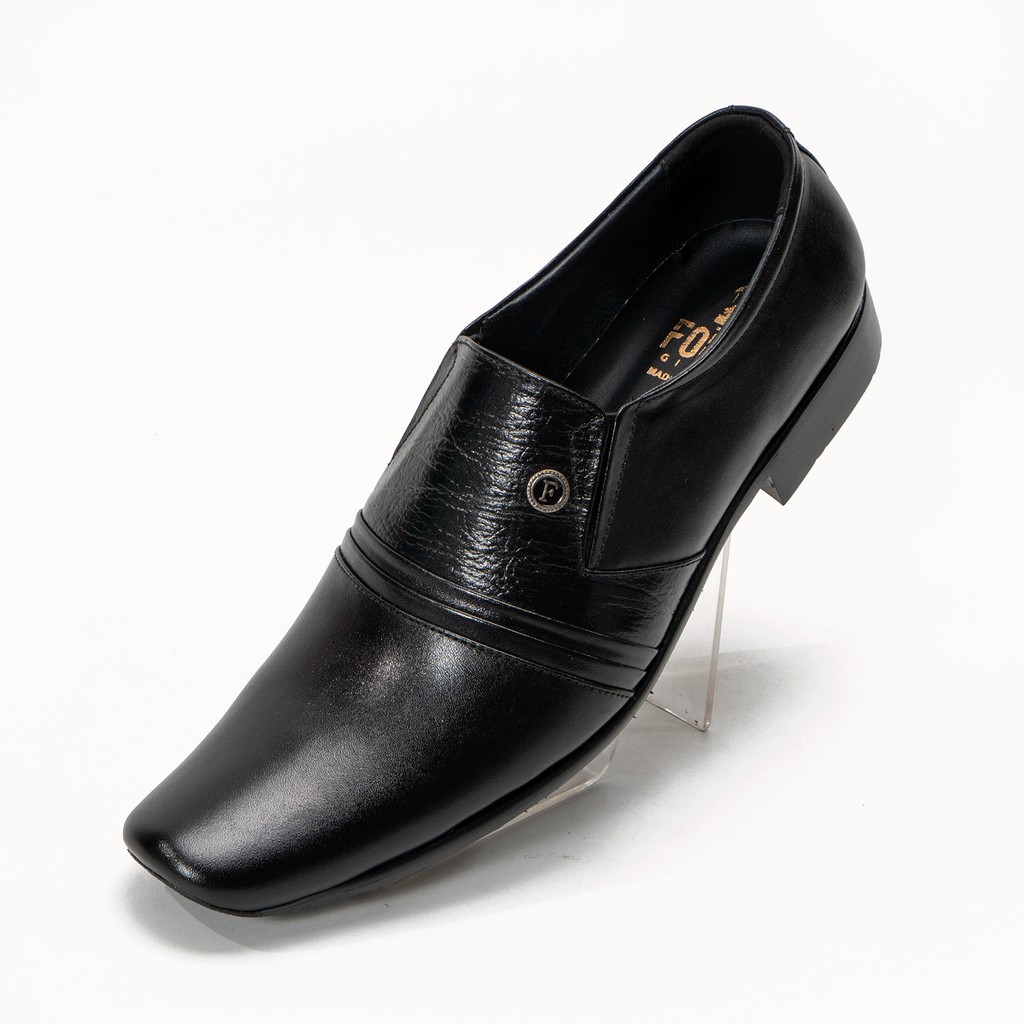 Sepatu Pantofel Pria Formal Kulit Asli Hand Made Model Slip On 073HT Outsole Rubber Anti Slip