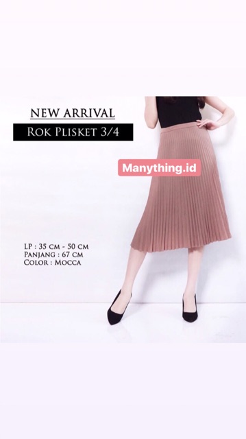 Rok plisket 7/8 Pleate Lipat Korea