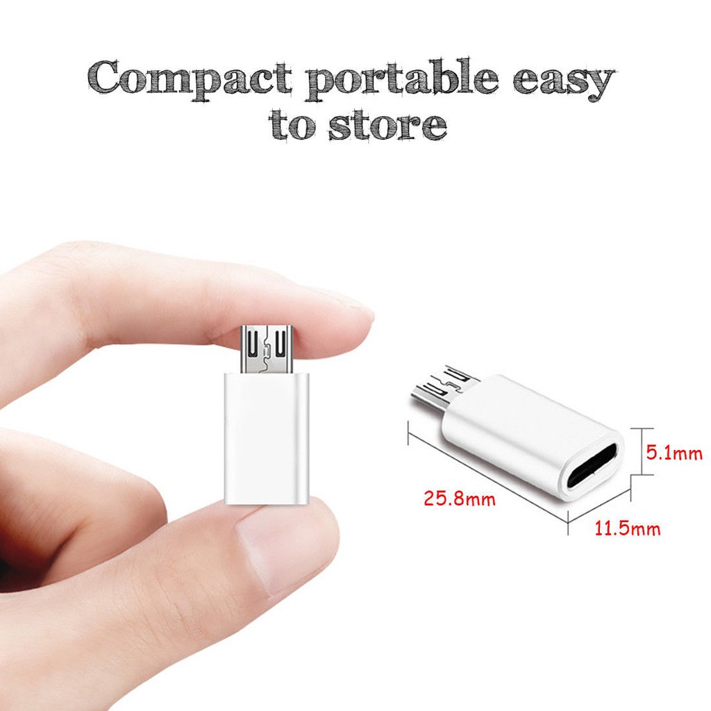 Adapter Konektor Micro USB 2.0 5 Pin Male ke USB 3.1 Tipe C Female