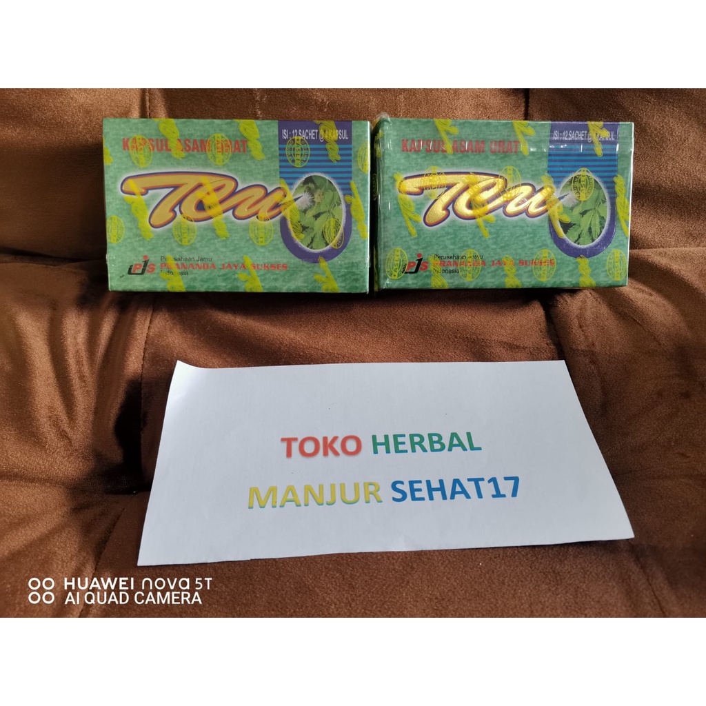 TCU Original 1 Box Isi 12 Sachet / TCU Kapsul Asam Urat / Obat Sakit Pinggang / Obat Encok / Obat Rh