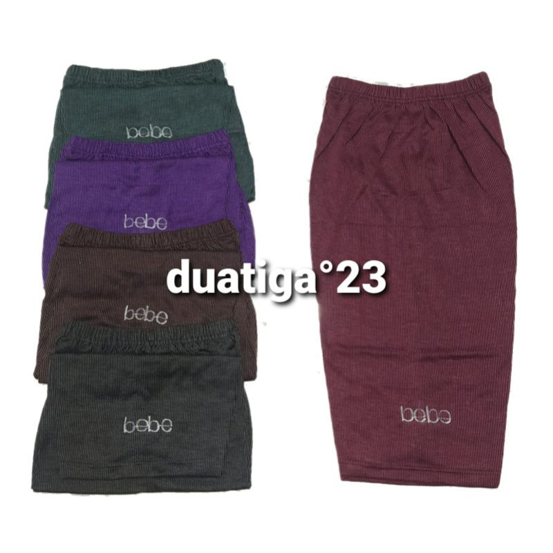 CELANA PENDEK BEBE 7/8 | CELANA BAWAH LUTUT WANITA | CELAMIS SALUR MIRIP BEBE | CELAMIS SALUR JUMBO 