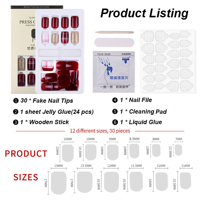 Kuku Palsu Full Cover 16 Motif Untuk Dekorasi Nail Art