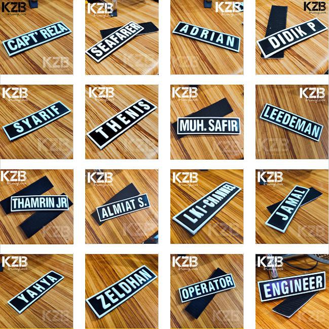 Patch / Emblem / Patch Rubber Velcro Name 10Cmx3Cm - Emblem Karet Nama