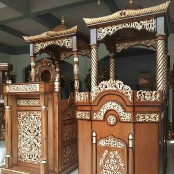 

Mimbar Masjid Kayu Jati Ukiran Jepara Best Seller