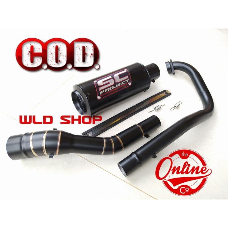 Knalpot racing SC PROJECT PROJEK GSX satria fu Jupiter MX king mt15 Megapro