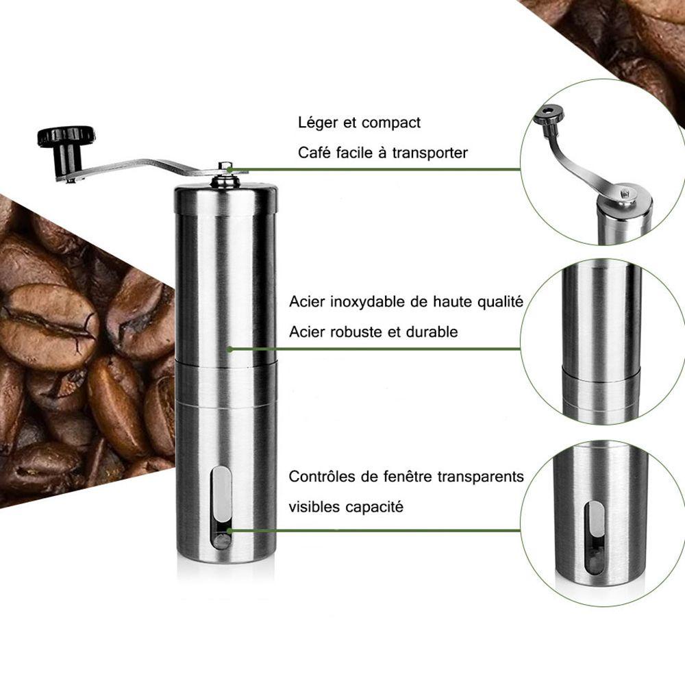 Solighter Penggiling Kopi Manual Coffee Accessories Alat Dapur Gadget Burr Grinders Stainless Steel