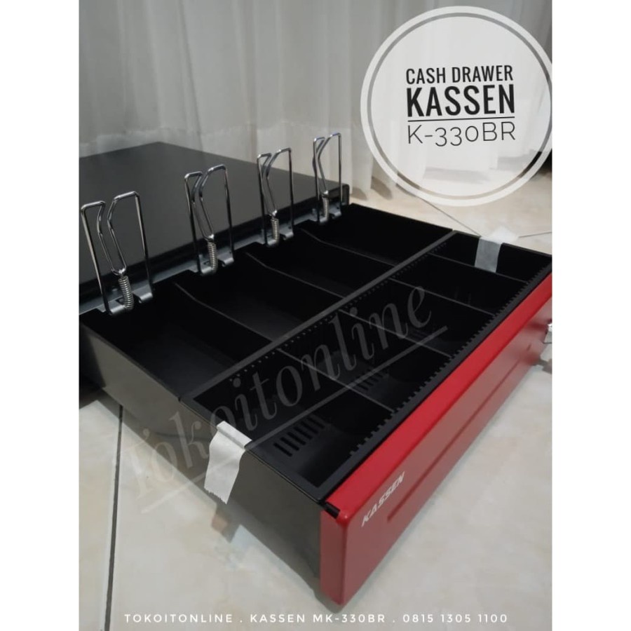 KASSEN K330 CASH DRAWER LACI KASIR LACI UANG MINI RJ11 (37x33 CM) MK330 TEMPAT UANG KASIR