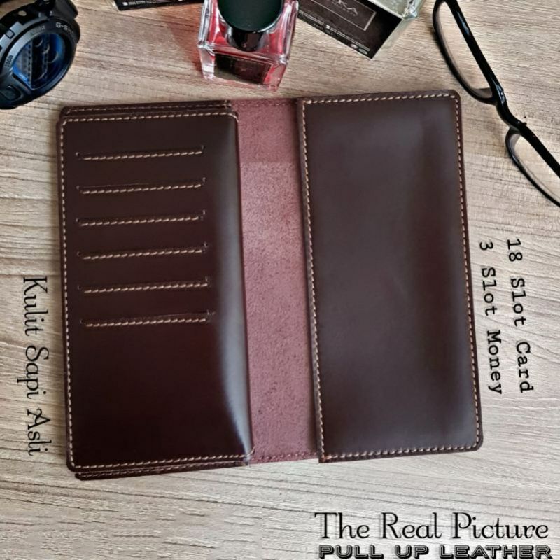 Dompet Panjang  Pria Kulit Asli Embos Kickers - 100% Kulit Sapi Asli