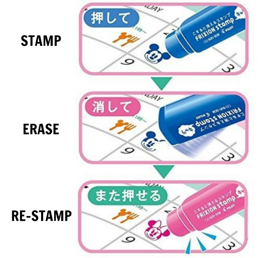 

RB Pilot FriXion Erasable Stamp Stempel Bermotif Bisa Dihapus