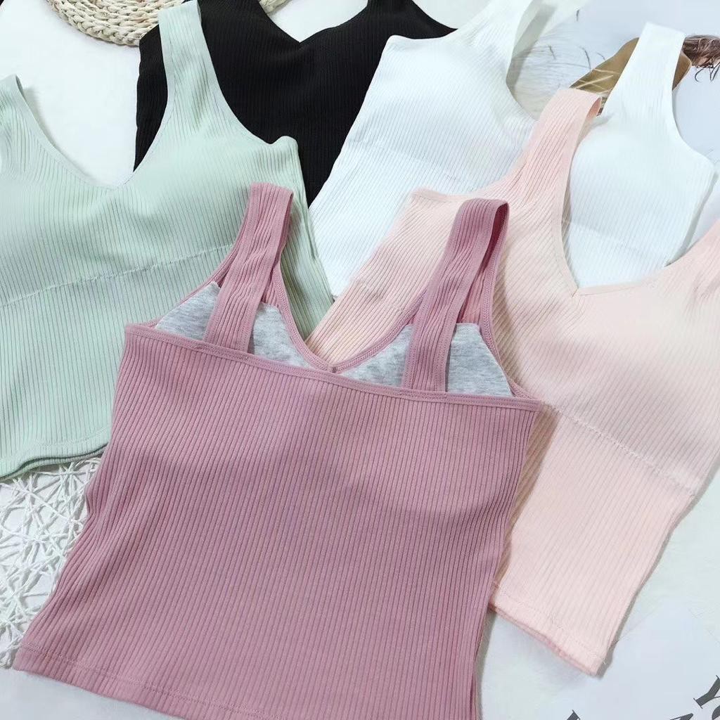 Tank Top Bra Polos Import Korean tanktop Wanita Tengtop-3