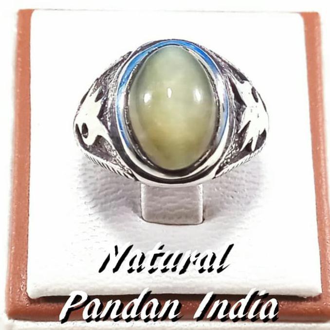 Hot Cincin Batu Akik Natural Pandan Hijau Kantoran Size Termurah - 7 Special