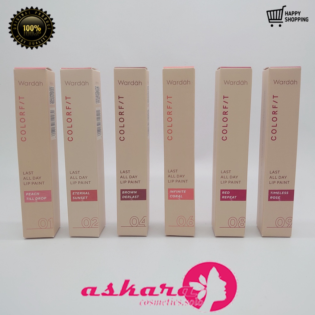 Wardah Colorfit Lash All Day Lip Paint 4.2 gr / Lipcream Wardah Colorfit Lash All Day Lip Paint