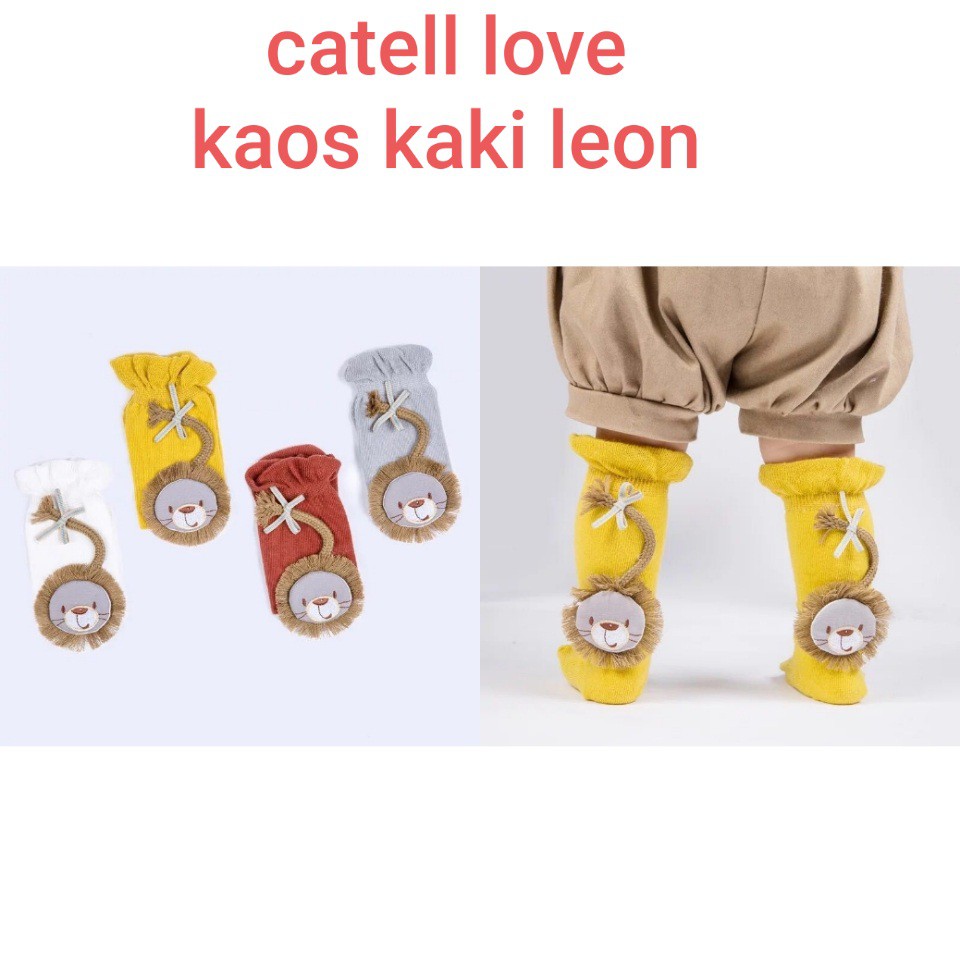 kaos kaki catell love lion usia 1-2tahun 4886