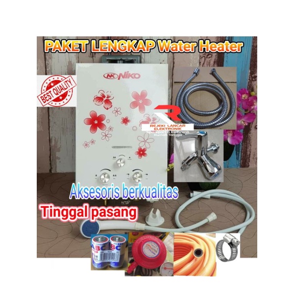 PAKET LENGKAP Water Heater Gas Lpg Tinggal Pasang MURAH PROMO