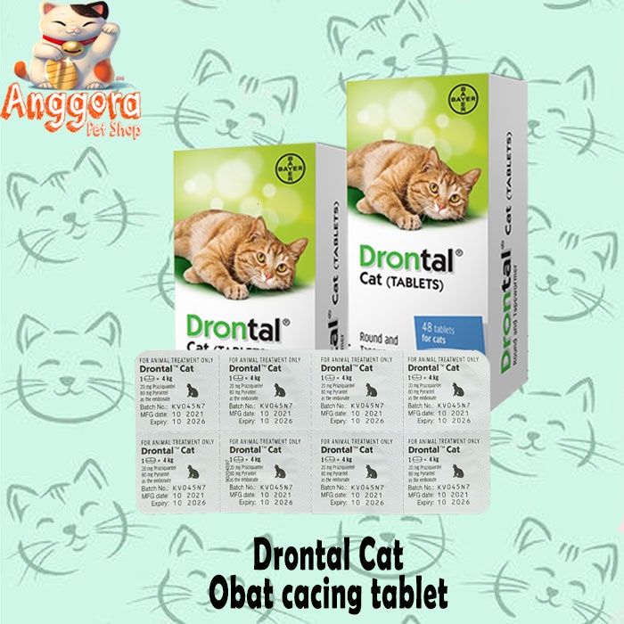 DRONTAL CAT Tablet - Obat Cacing untuk Kucing