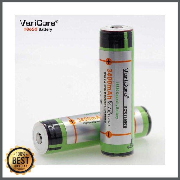 TG-BB053 VariCore 18650 Rechargeable Li-ion Battery 3400mAh 3.7V Button Top