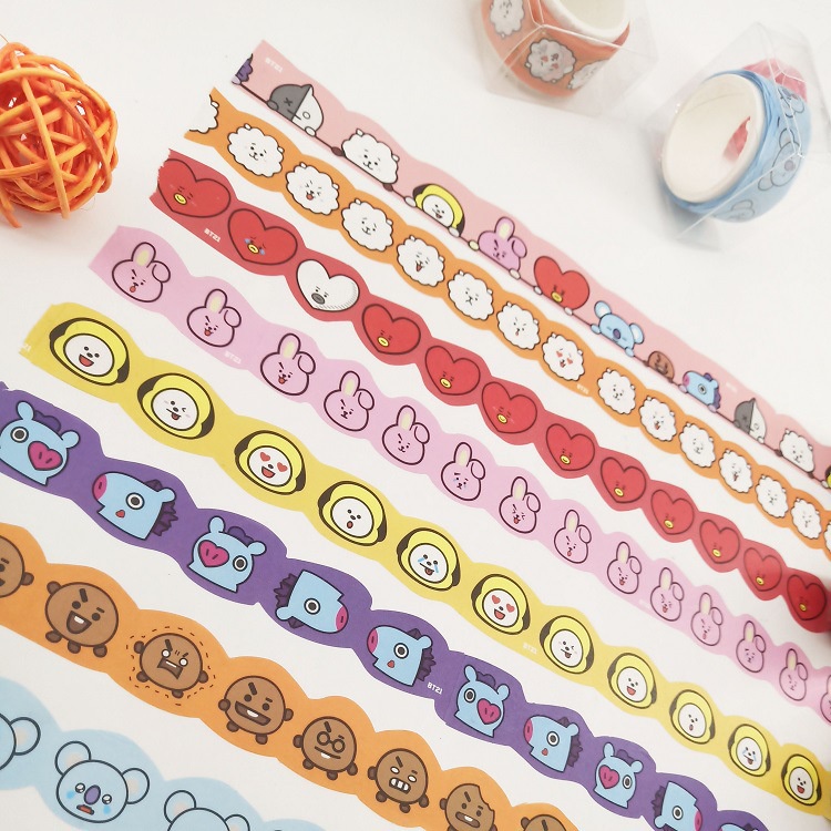 Bts Washi Tape Emoji Tape Masking Scrapbook Stiker DIY Diary