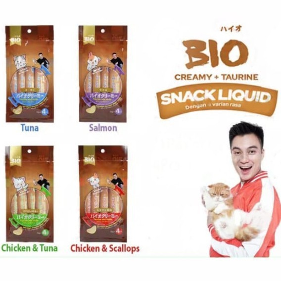 Bio Creamy Snack Treat For Cat Snack Kucing Gr Isi Shopee