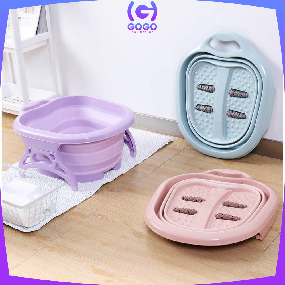 GOGO-C151 Baskom Lipat Rendam Pijat Kaki Refleksi Foldable Footbath Ember Cuci Kaki Spa Pedicure