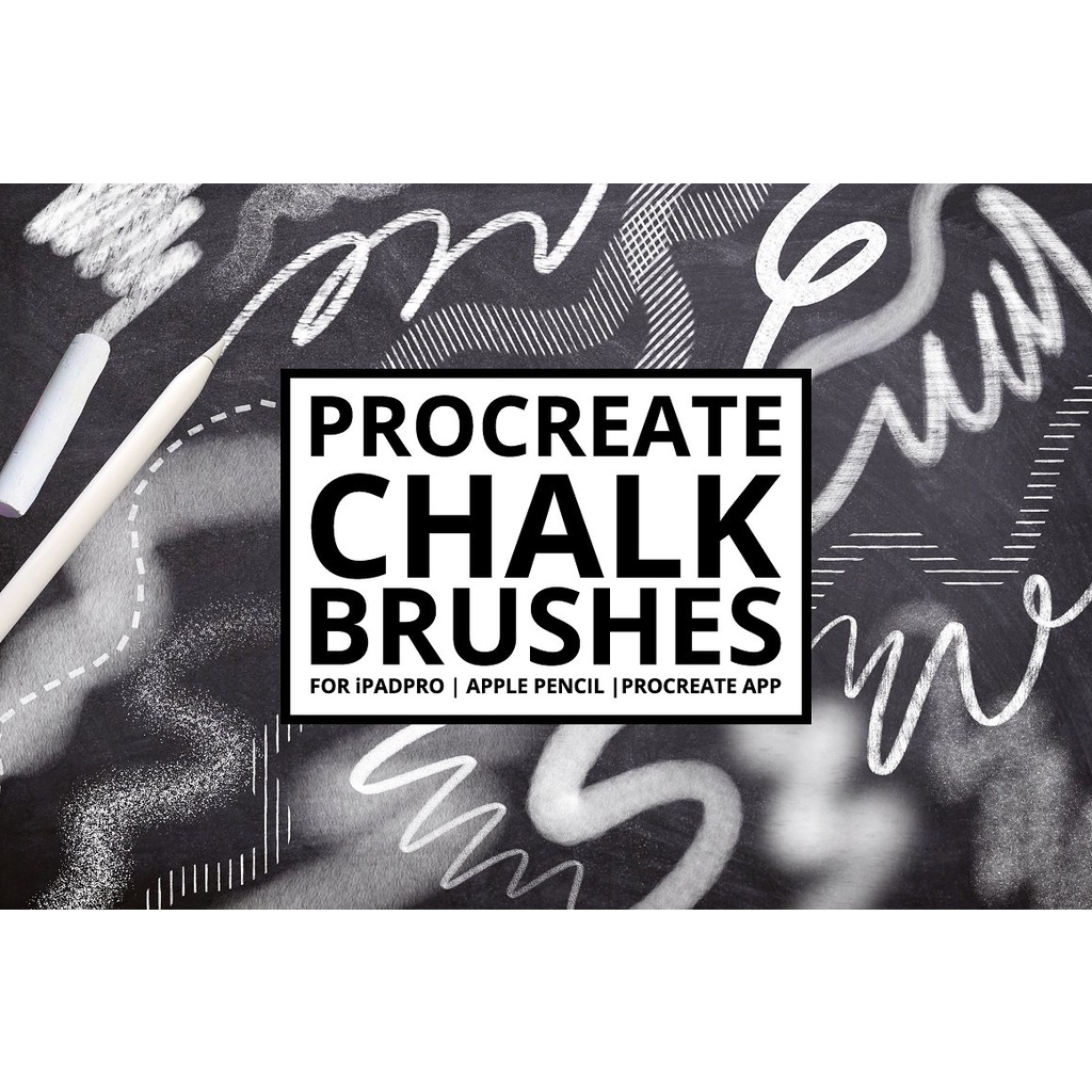 Procreate Brush - Procreate Chalk Lettering Brushes